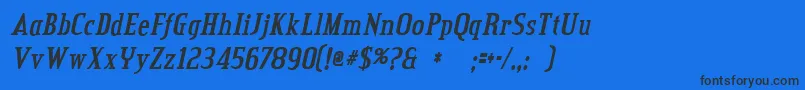 Шрифт credit valley bold italic – чёрные шрифты на синем фоне