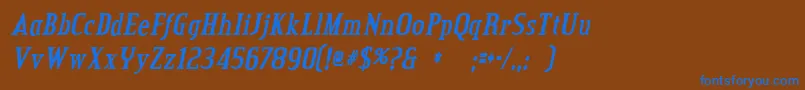 credit valley bold italic Font – Blue Fonts on Brown Background