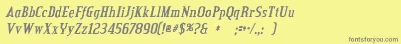 credit valley bold italic Font – Gray Fonts on Yellow Background