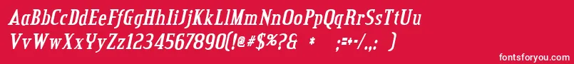 fuente credit valley bold italic – Fuentes Blancas Sobre Fondo Rojo