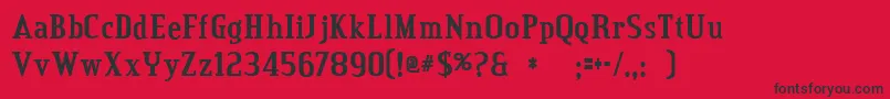 credit valley bold Font – Black Fonts on Red Background