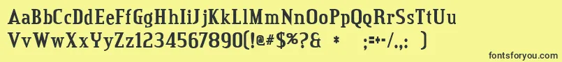 credit valley bold Font – Black Fonts on Yellow Background
