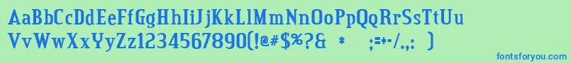 credit valley bold Font – Blue Fonts on Green Background