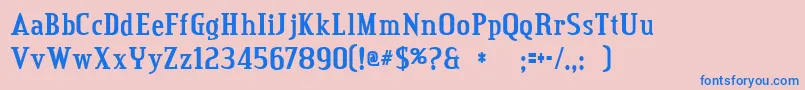 credit valley bold Font – Blue Fonts on Pink Background