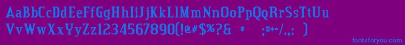 credit valley bold Font – Blue Fonts on Purple Background