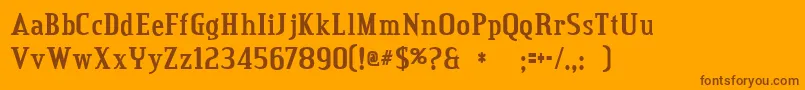 credit valley bold Font – Brown Fonts on Orange Background
