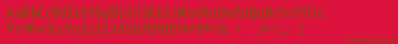 credit valley bold Font – Brown Fonts on Red Background