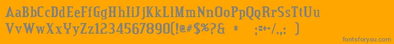 credit valley bold Font – Gray Fonts on Orange Background