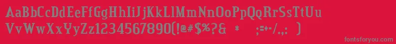 credit valley bold Font – Gray Fonts on Red Background