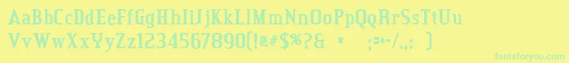 Police credit valley bold – polices vertes sur fond jaune
