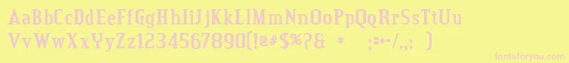 credit valley bold Font – Pink Fonts on Yellow Background