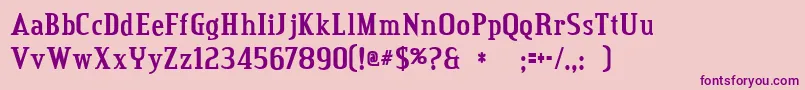 credit valley bold Font – Purple Fonts on Pink Background