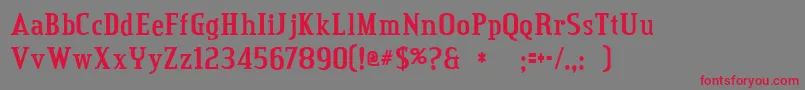 credit valley bold Font – Red Fonts on Gray Background