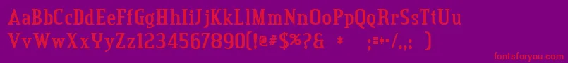 credit valley bold Font – Red Fonts on Purple Background