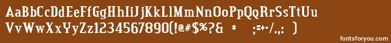 credit valley bold Font – White Fonts on Brown Background