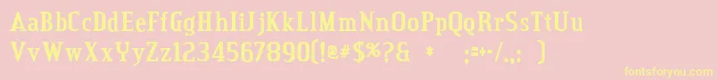 credit valley bold Font – Yellow Fonts on Pink Background