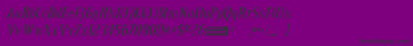 Police credit valley italic – polices noires sur fond violet