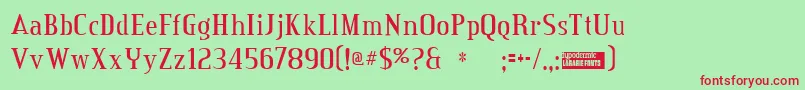 credit valley Font – Red Fonts on Green Background
