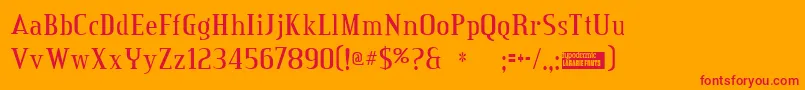 credit valley Font – Red Fonts on Orange Background