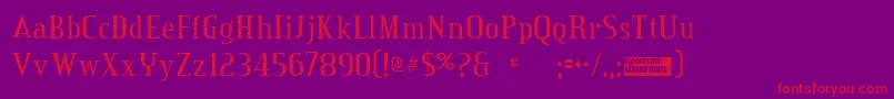 credit valley Font – Red Fonts on Purple Background