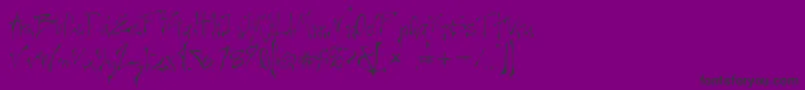 Шрифт CREEL    – чёрные шрифты на фиолетовом фоне