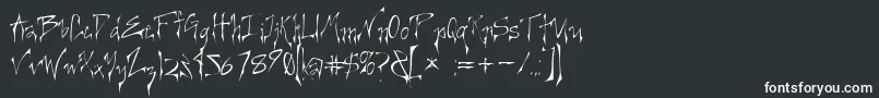 CREEL   -Schriftart – Weiße Schriften auf schwarzem Hintergrund