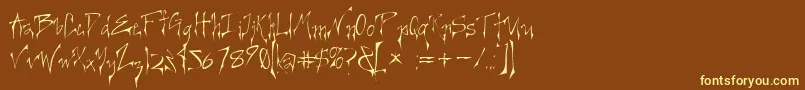CREEL    Font – Yellow Fonts on Brown Background