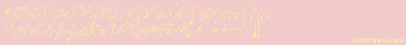CREEL    Font – Yellow Fonts on Pink Background