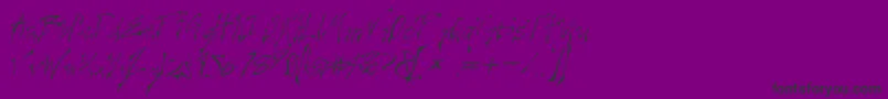 CREELO  -Schriftart – Schwarze Schriften auf violettem Hintergrund