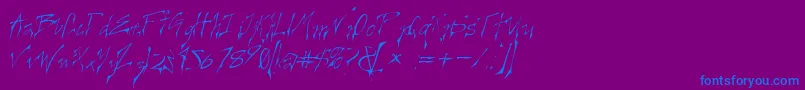 CREELO   Font – Blue Fonts on Purple Background