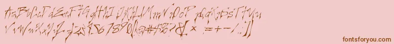 Шрифт CREELO   – коричневые шрифты на розовом фоне