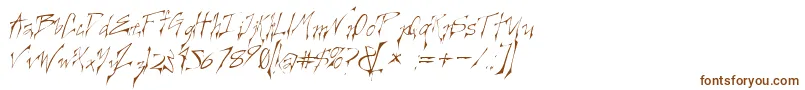 Шрифт CREELO   – коричневые шрифты на белом фоне