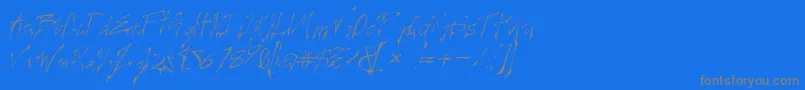 フォントCREELO   – 青い背景に灰色の文字