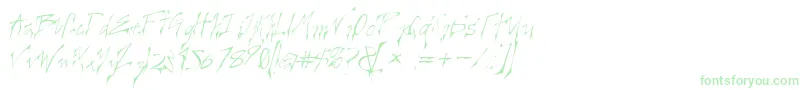 Шрифт CREELO   – зелёные шрифты на белом фоне