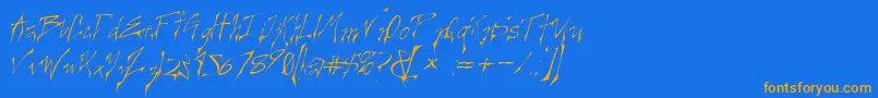 CREELO   Font – Orange Fonts on Blue Background