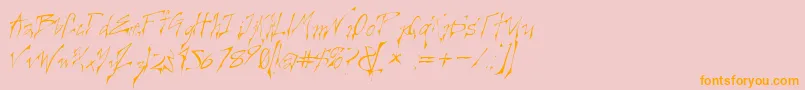 CREELO   Font – Orange Fonts on Pink Background