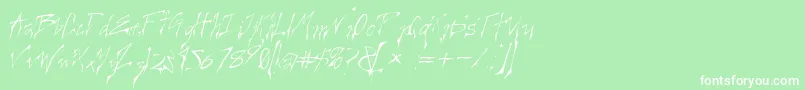 フォントCREELO   – 緑の背景に白い文字