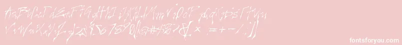 CREELO  -Schriftart – Weiße Schriften auf rosa Hintergrund