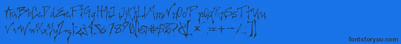 fuente CREERG   – Fuentes Negras Sobre Fondo Azul