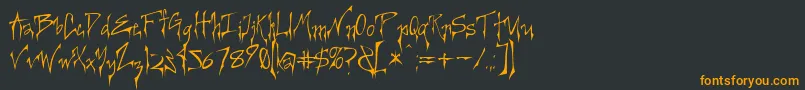 CREERG   Font – Orange Fonts on Black Background