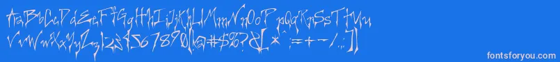CREERG   Font – Pink Fonts on Blue Background
