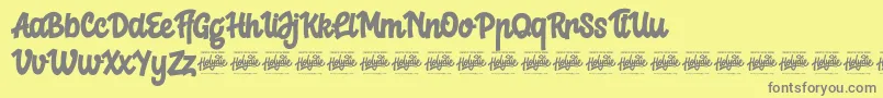 Crelay Font – Gray Fonts on Yellow Background