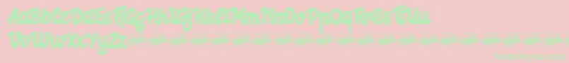 Crelay Font – Green Fonts on Pink Background