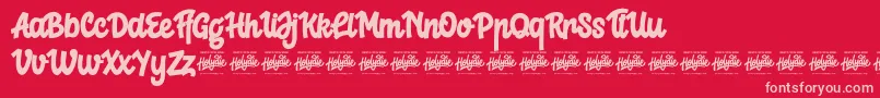 Шрифт Crelay – розовые шрифты на красном фоне