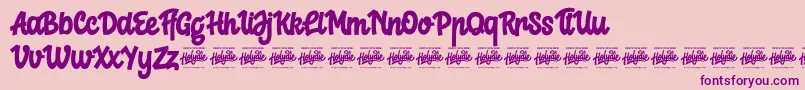 Crelay Font – Purple Fonts on Pink Background