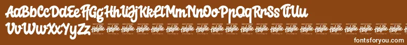 Crelay Font – White Fonts on Brown Background
