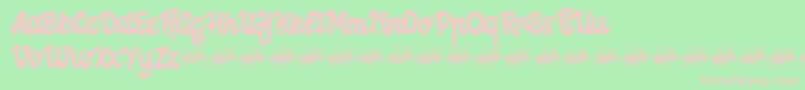 Crelay Font – Pink Fonts on Green Background