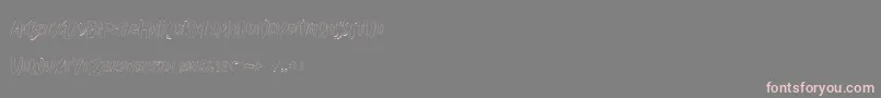 Fonte Creshex Brush Outline – fontes rosa em um fundo cinza
