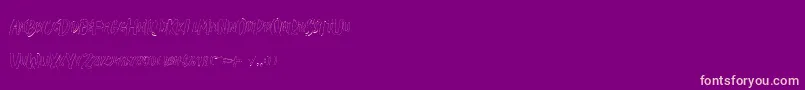 Lisätietoja Creshex Brush Outline-fontista Creshex Brush Outline-fontti – vaaleanpunaiset fontit violetilla taustalla