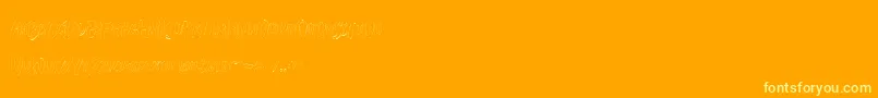 Czcionka Creshex Brush Outline – żółte czcionki na pomarańczowym tle